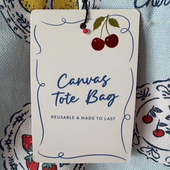 Maison Cherie Whimsical Fruit Reusable Tote - NWT - Picture 8 of 9